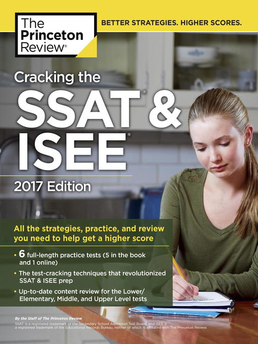Title details for Cracking the SSAT & ISEE, 2017 Edition by Princeton Review - Available